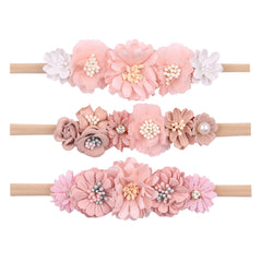 3pcs Decorative Headbands for Newborn Baby Girl
