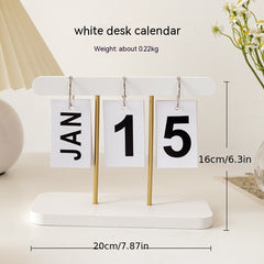 Modern Wooden Manual Flip Hanging List Calendar Office Desktop Decorations