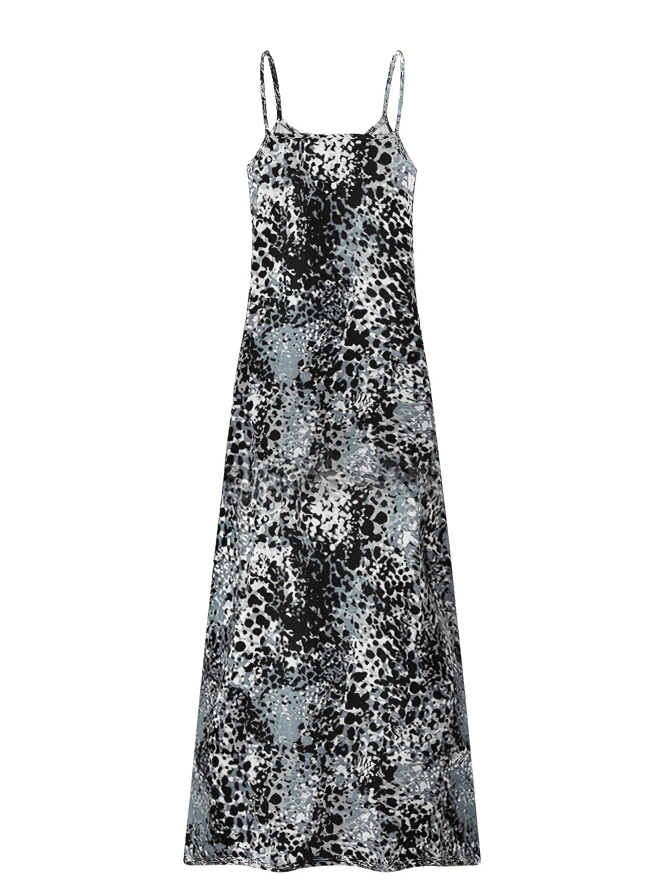 Sexy Tie Dye V Neck Spaghetti Dress Women's Clothing