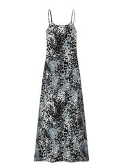 Sexy Tie Dye V Neck Spaghetti Dress Women's Clothing