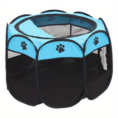 Foldable Waterproof Pet Playpen With Shade