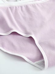 5 Pcs Cotton Panties Comfy Mid Rise Stretch Briefs Women's Lingerie