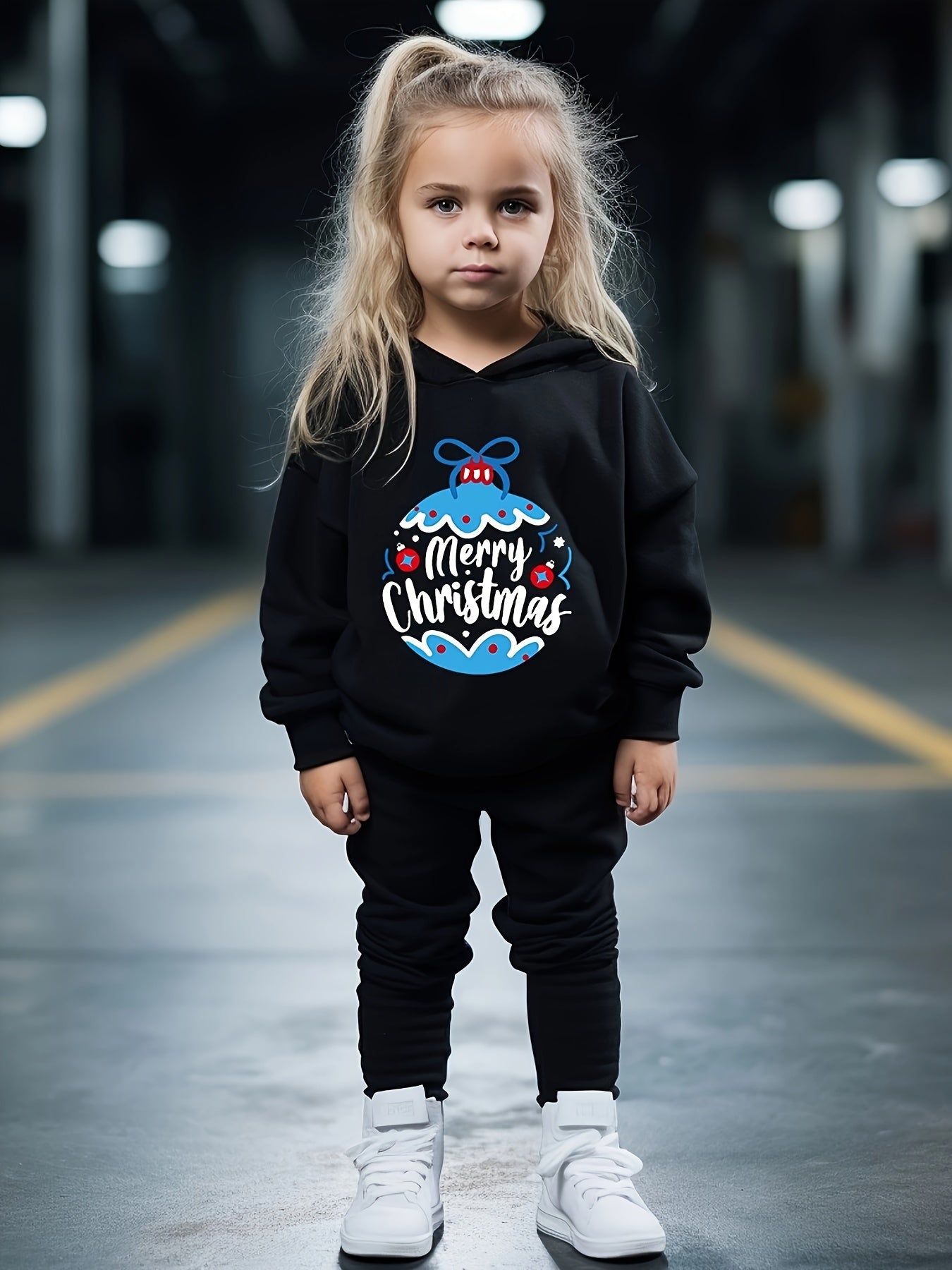 OERYUI Christmas Outfits 2pcs Girls Hoodies Jogger Pants Set