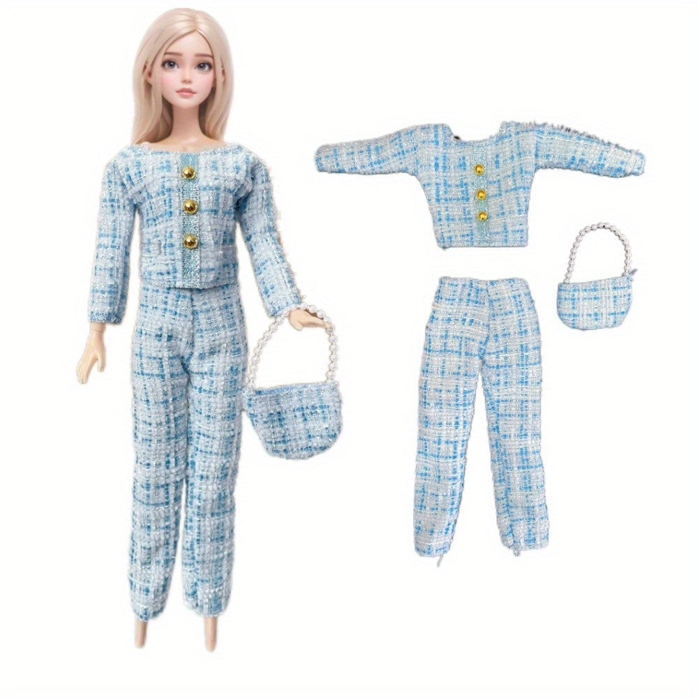 Doll Clothes Set for 11.5 Inch Dolls - 3 Outfits with Accessories