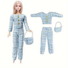Doll Clothes Set for 11.5 Inch Dolls - 3 Outfits with Accessories