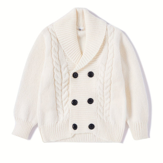 Boys Button Down Sweater Long Sleeve Warm Comfortable