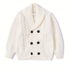 Boys Button Down Sweater Long Sleeve Warm Comfortable