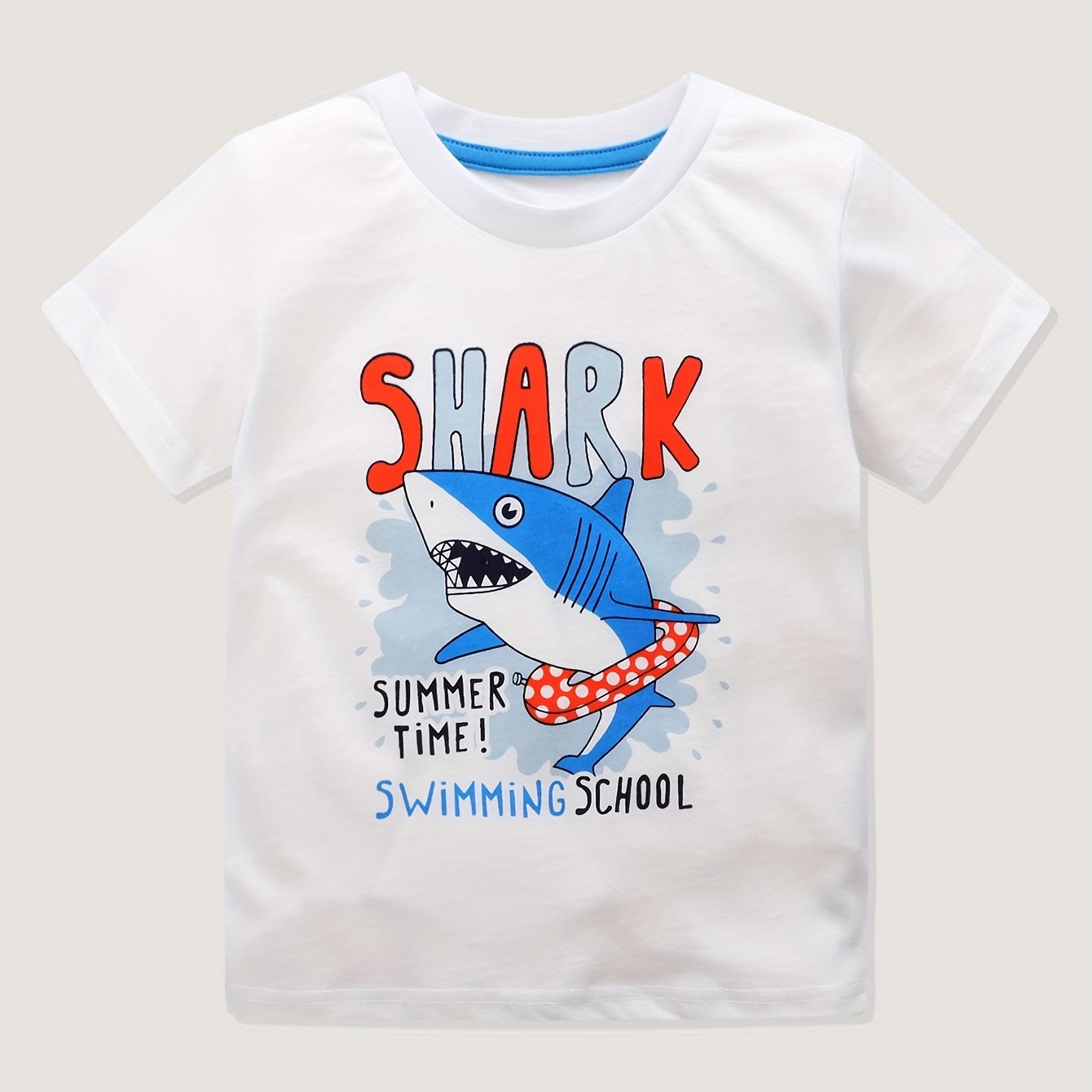 Boy's Shark Graphic Cotton T shirt 3D Print Breathable Tee For Summer