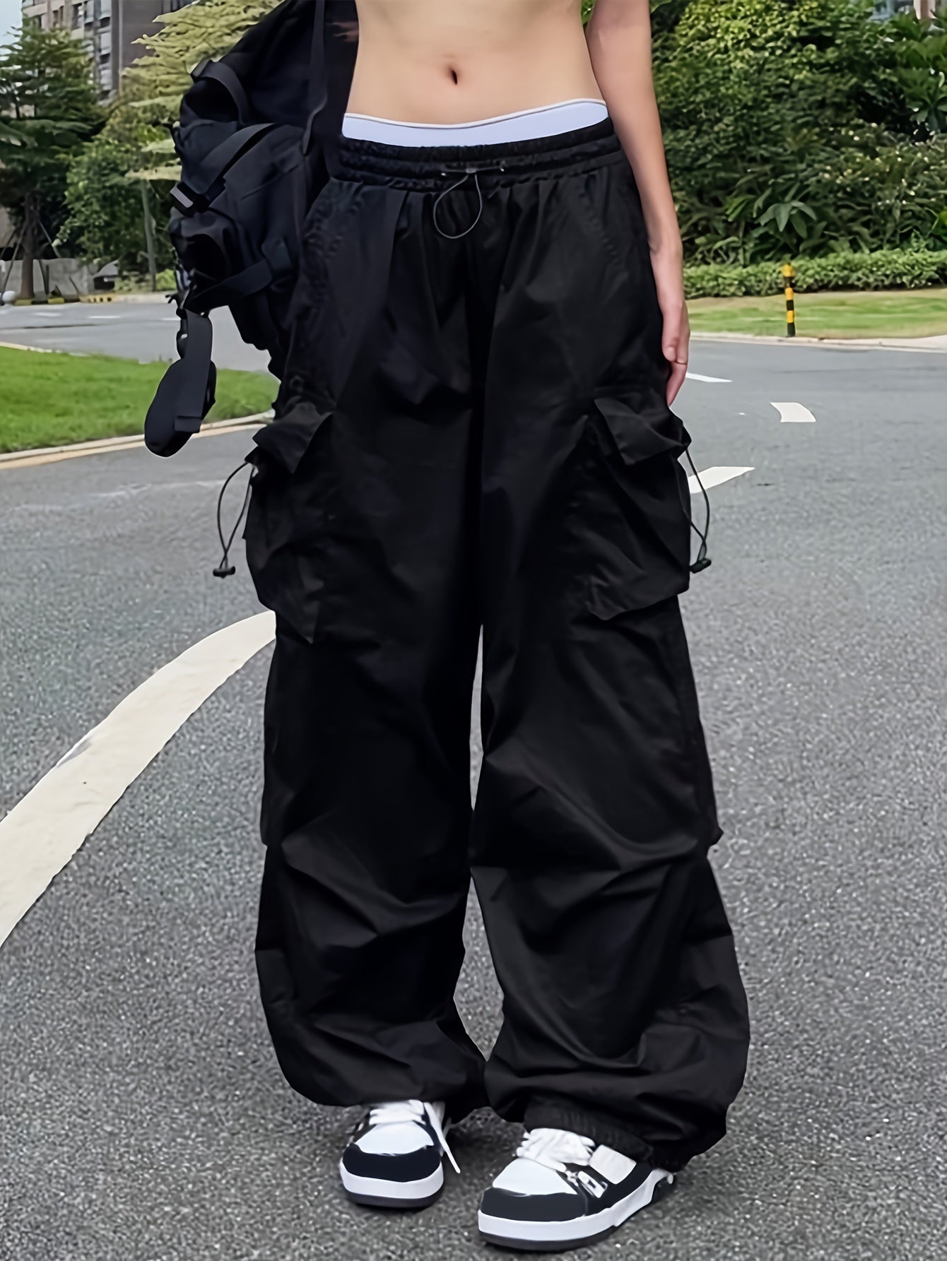 Y2K Street Style Cargo Pants Women Casual Loose Sports Hiking Athleisure