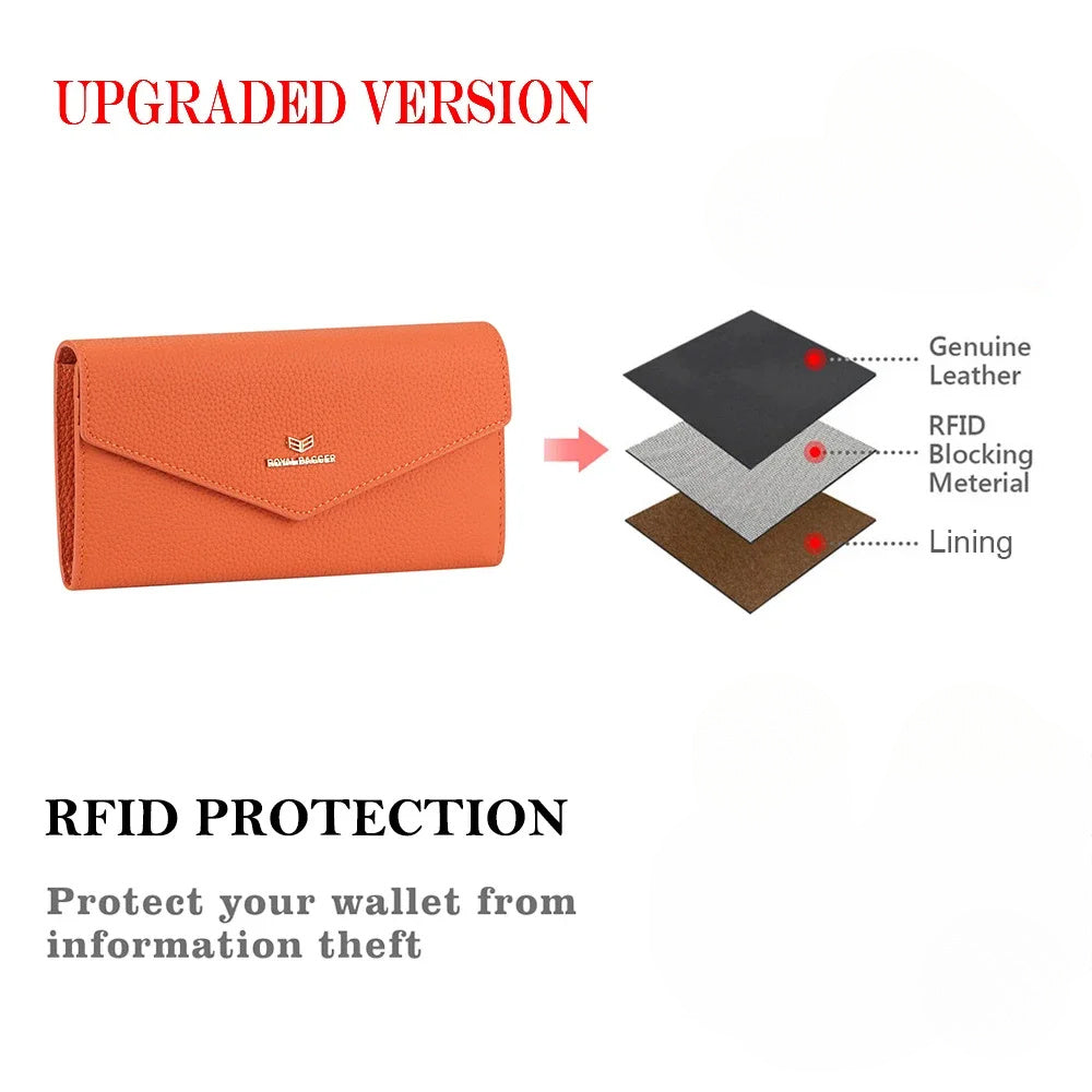 Royal Bagger Women's RFID Blocking Wallet with Coin Pocket