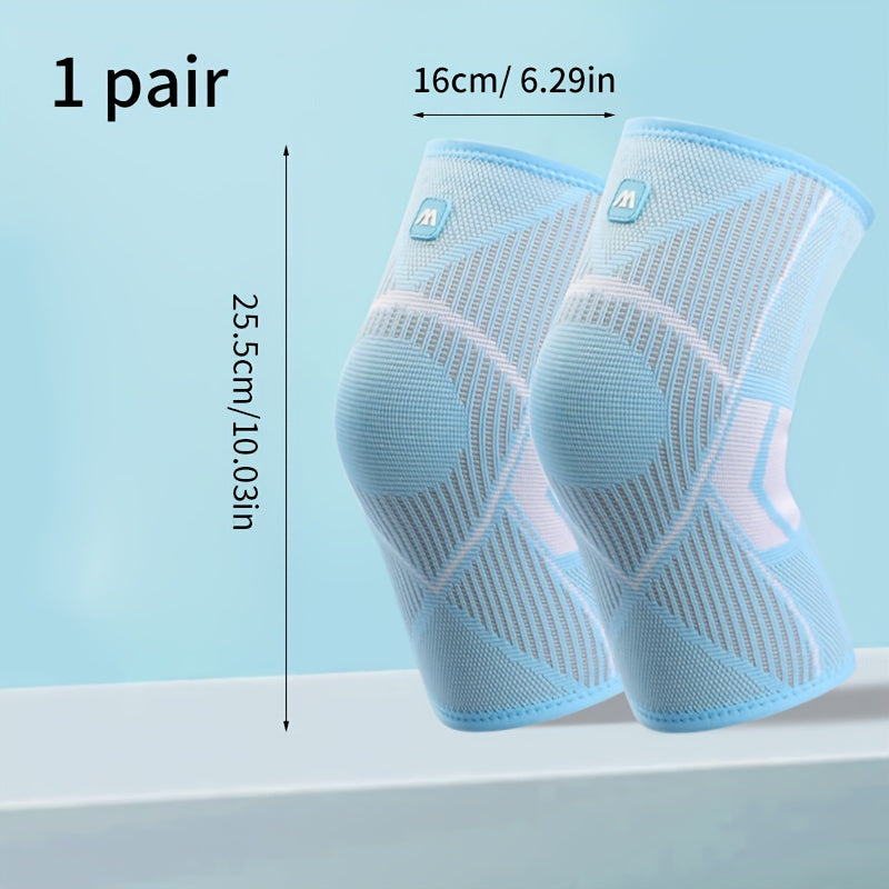 Knitted Elastic Nylon Sports Knee Pads Warm Non-slip Breathable Knee Protection