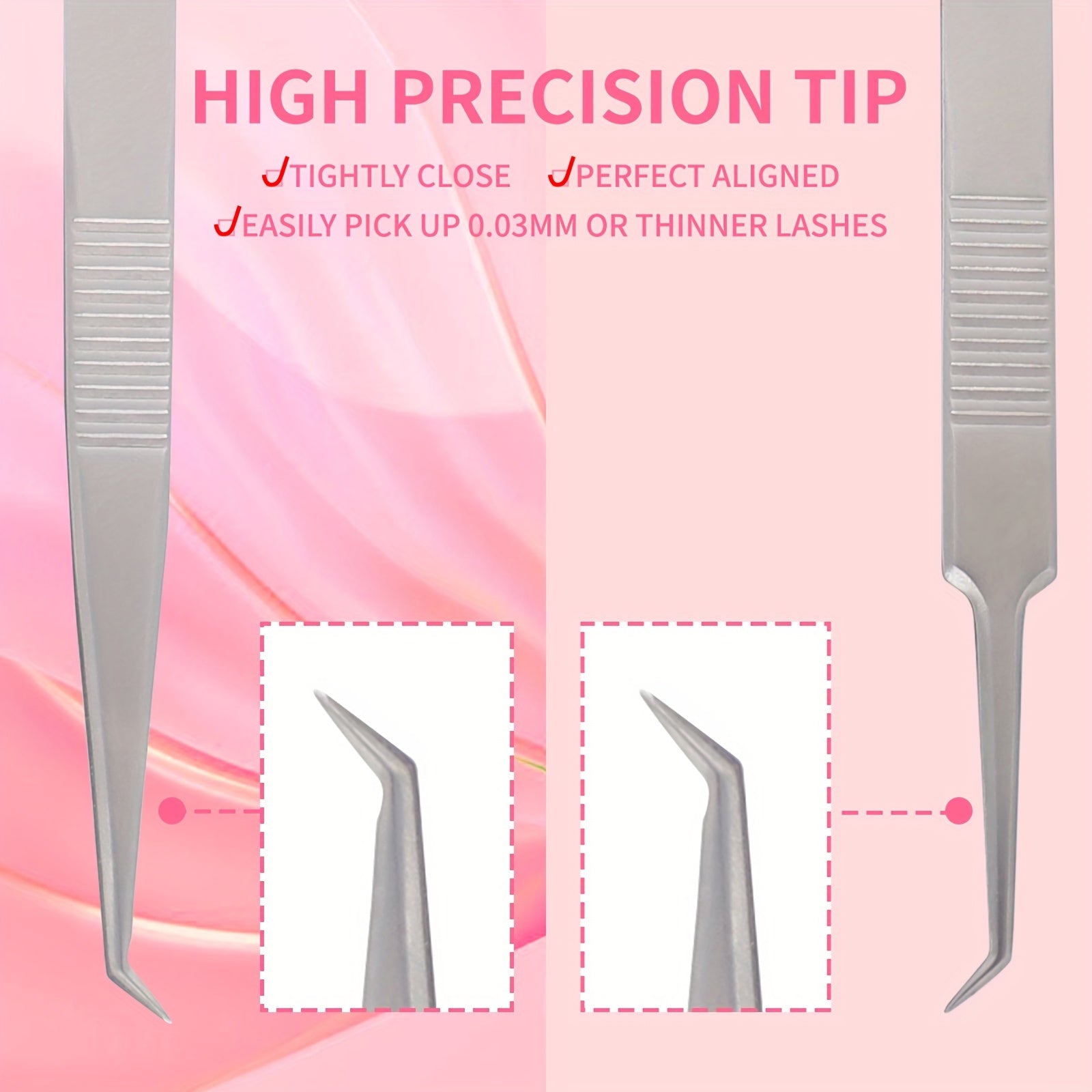 Stainless Steel Tweezers for Decals Eyelash Extensions