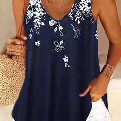 Floral Print Tank Top Sleeveless Casual Summer Women's Clothing