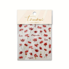 Elegant Floral Saffron Nail Art Stickers