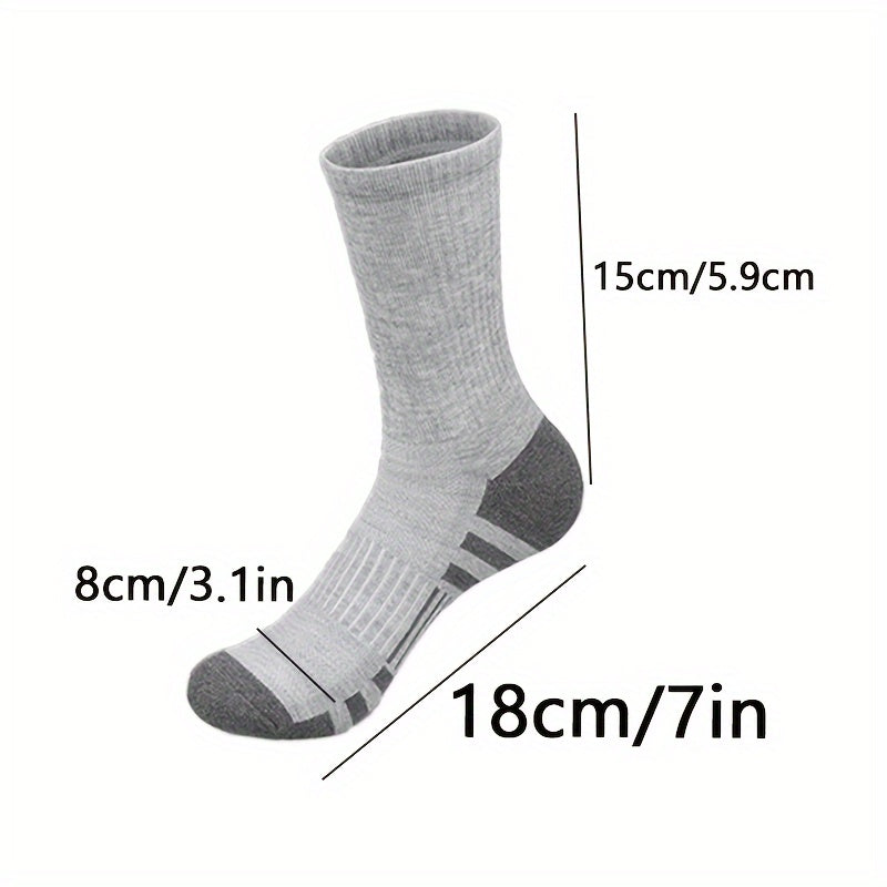 6pairs Men's Casual Crew Socks Outdoor Sports Socks