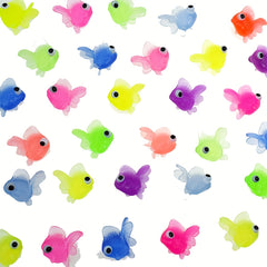 30pcs Colorful Godfish Toys for Water Play Party Favors Game Prizes
