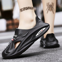 Men's Breathable Slip On Cut Out Sandals Quick Dry Casual Outdoor Walking Shoes