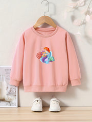Toddler Mermaid Princess Pattern Sports Sweatshirt Top