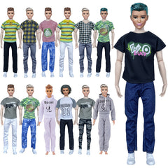 8 Pack Unisex Doll Clothing Set Assorted Outfits for 30-02 cm Action Figures