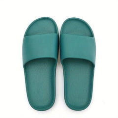 Women's Solid Flat Slippers Minimalist Non slip Bathroom Slide Sandals