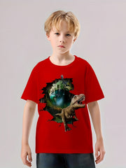 Dinosaur 3D Print T-Shirt for Boys and Girls 4-14 Years