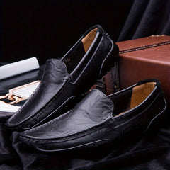 Men's Solid Casual Slip On Loafer Shoes Outdoor Rubber Sole Anti Skid Walking