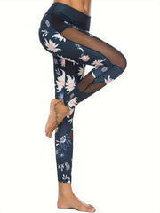 Floral Print Yoga Pants Quick Dry Fitness Leggings