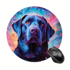 Labrador Dog Art Round Mouse Mat Mouse Pad Non Slip Rubber Base