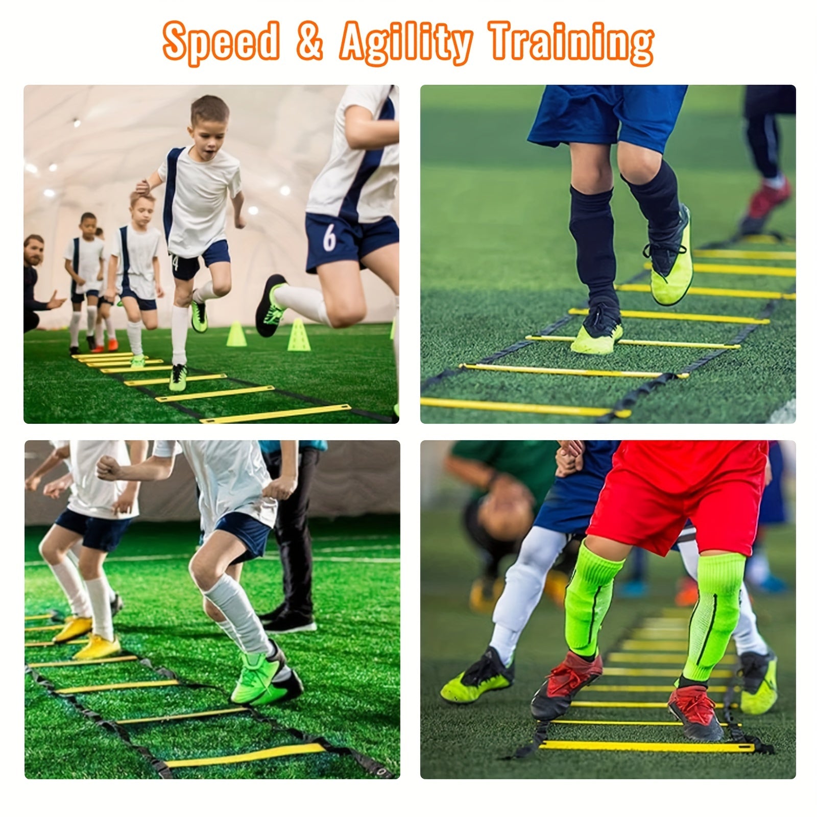 Agility Ladder, Cones, Kicking Trainer & Rope Football Training Kit