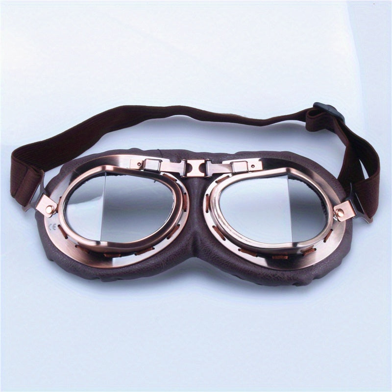 Vintage Style Pilot Goggles for Motorcycle