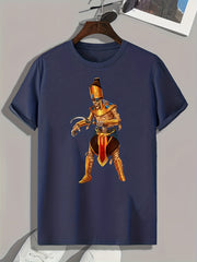 Skeleton Pattern Print Men's Sports T-shirt