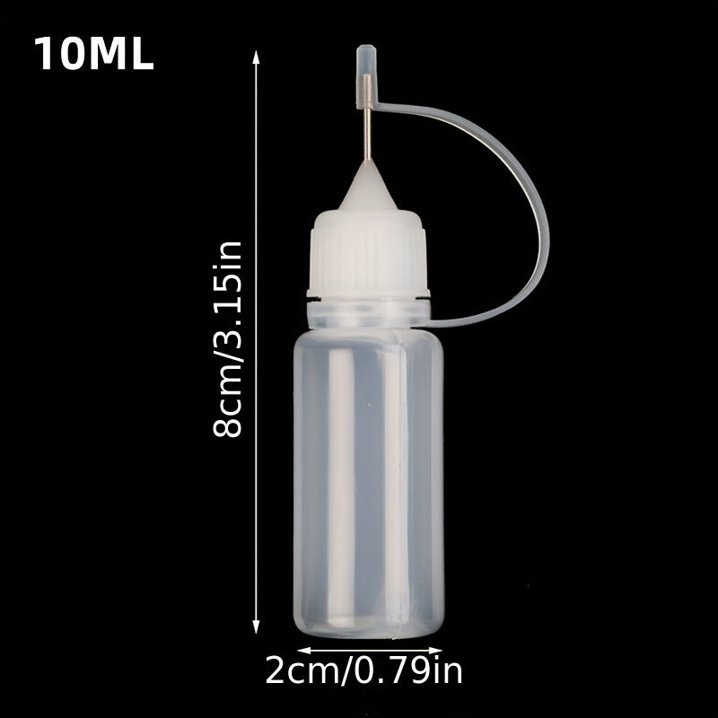 10pcs 10ml Needle Tip Squeeze Bottle for DIY Quilting Paint Glue