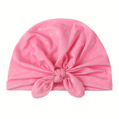 Polka Dot Rabbit Ears Baby Headscarf Hat for Daily Wear
