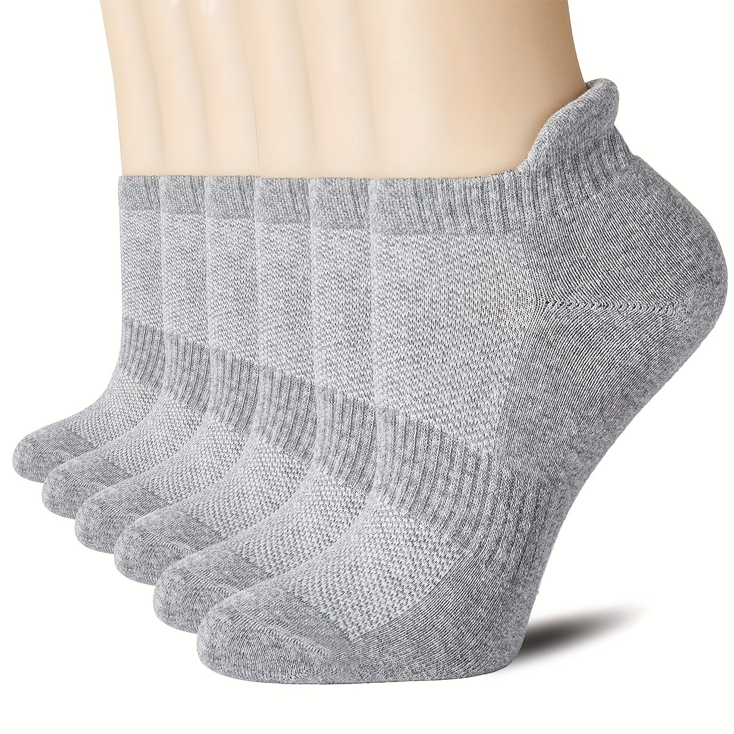 6 Pairs Low Cut Ankle Socks for Running Breathable Moisture Wicking Durable