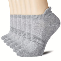 6 Pairs Low Cut Ankle Socks for Running Breathable Moisture Wicking Durable