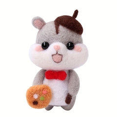 Hamster Toy Wool Felting Set DIY Material Package 6 Styles