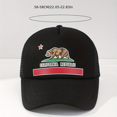 California Republic State Flag Mesh Baseball Cap