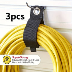 3pcs Hook And Loop Cord Organizer Hanger For Home RV Garage