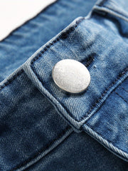 Men's Straight Slim Denim Jeans With Pockets