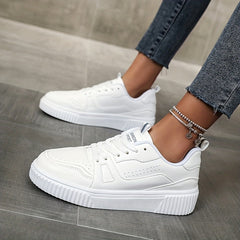 Women's Solid Versatile Skate Shoes Lightweight Low Top Outdoor Sport Shoes