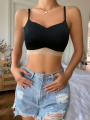 Wireless Full Coverage Bra Colorblock Women's Lingerie