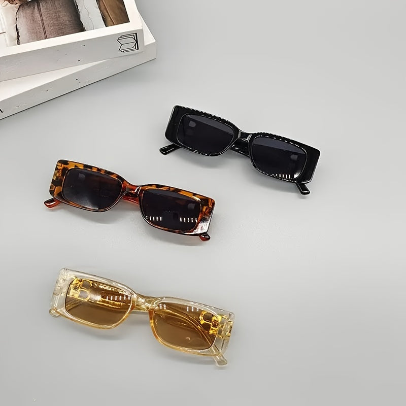 Leopard Square Sunglasses UV Protection Women Eyewear