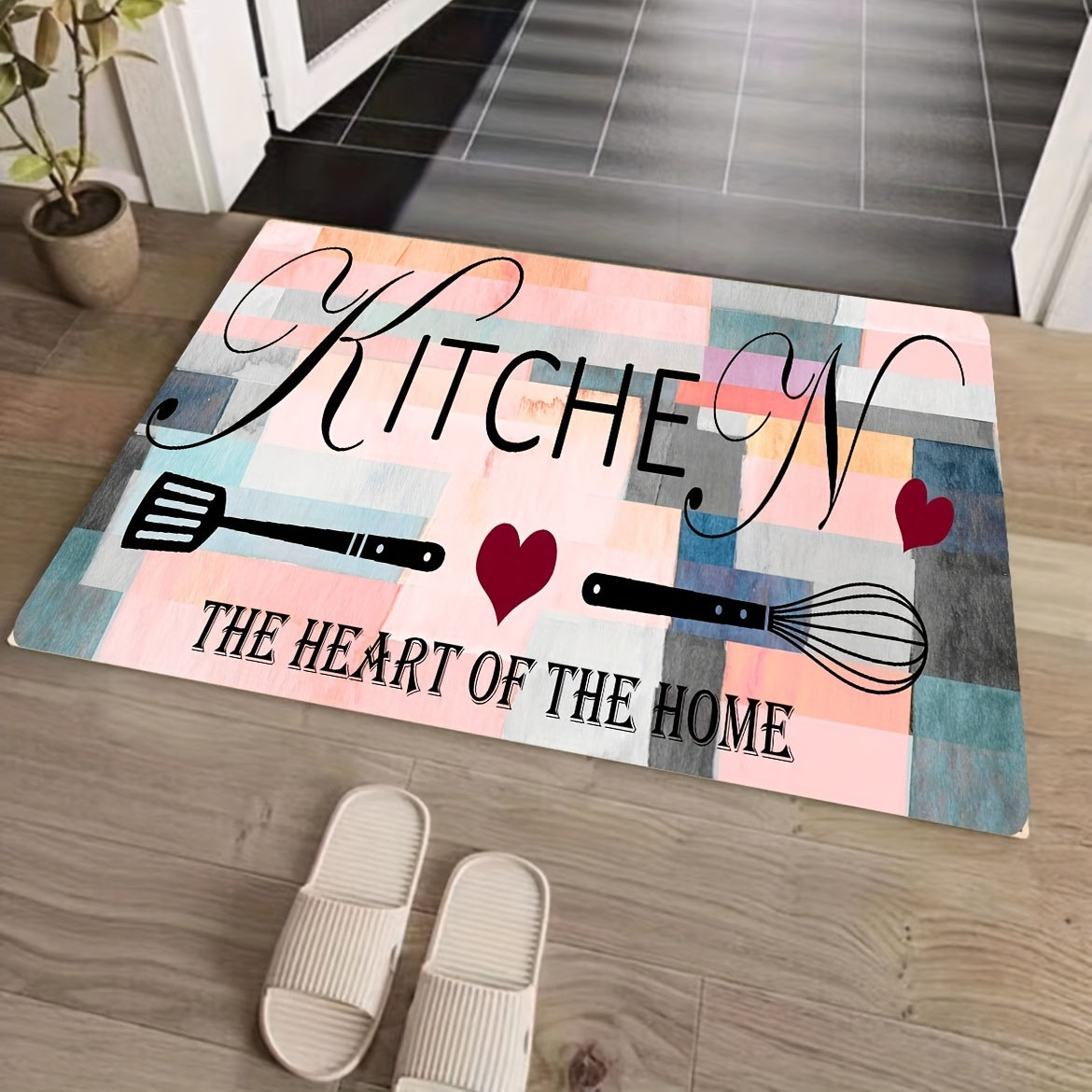 Anti Slip Absorbent Anti Fatigue Kitchen Rug Quick Dry Machine Washable Carpet