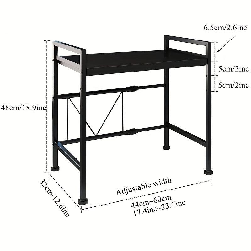 Adjustable Microwave Oven Rack Double Layer Pot Rack