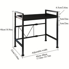 Adjustable Microwave Oven Rack Double Layer Pot Rack