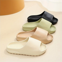 Women's Soft Pillow Slides Open Toe Non Slip Shoes Indoor Shower Slides