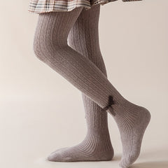 Girls Bow Breathable Socks Tights for Kids
