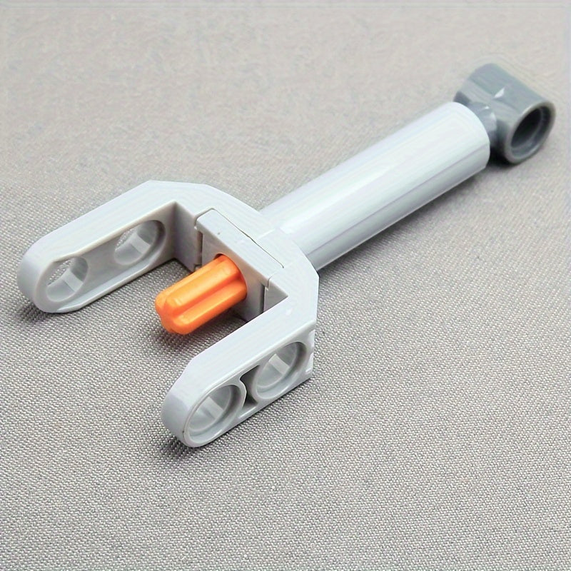 1pc Compact Gray ABS Telescopic Push Rod with Orange Stopper