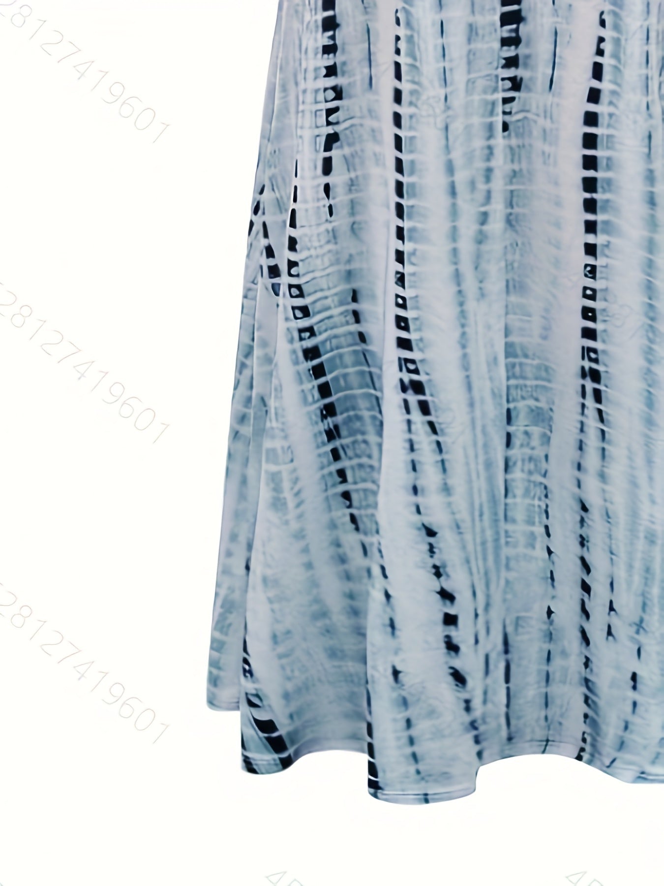 Striped Print Spaghetti Maxi Dress High Waist Casual Sleeveless A Line