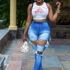 Sexy Jeans Women's High Rise Skinny Jeans